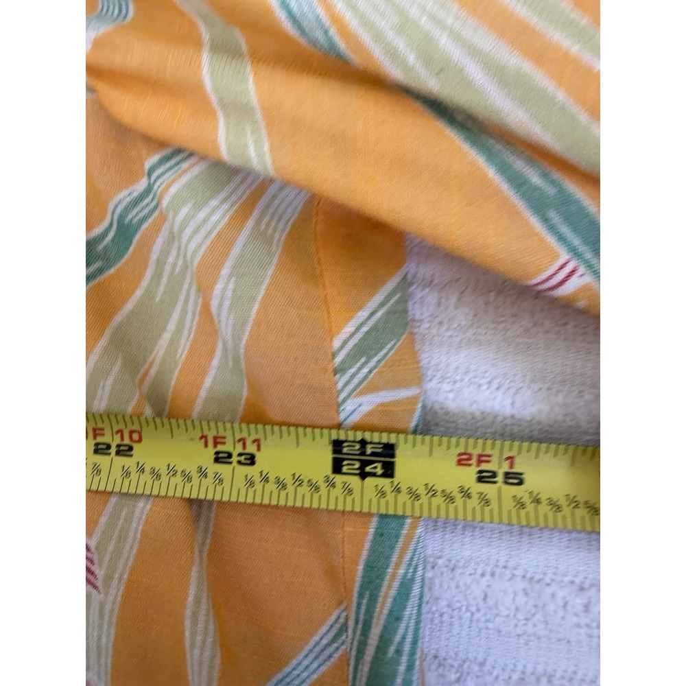 Ava & Grace 1X Floral Blouse Tropical Rayon 3/4 Sleeve Boho Orange Summer Resort - Picture 11 of 15